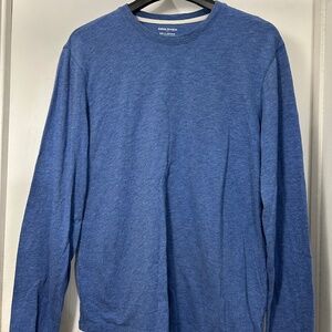 Banana Republic Men’s Blue Long Sleeve Crewneck Shirt Size L 100% Cotton Casual